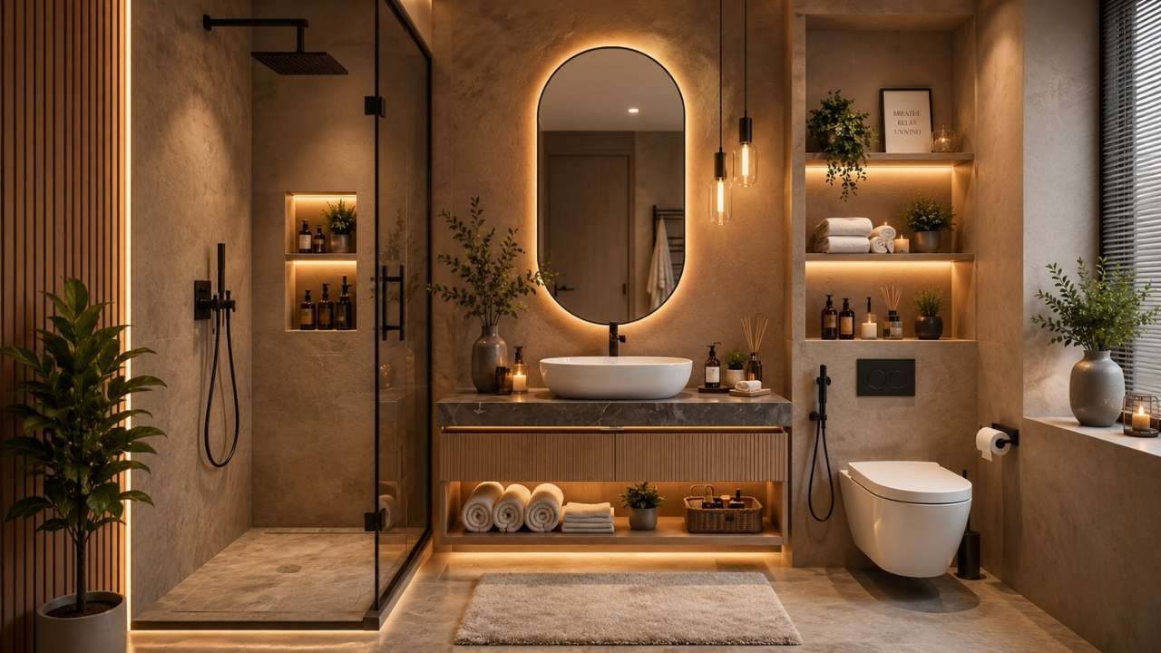 Bright Center Bathroom Design | Modern, Cozy & Inviting Styling Tips for Elegant Home Spaces