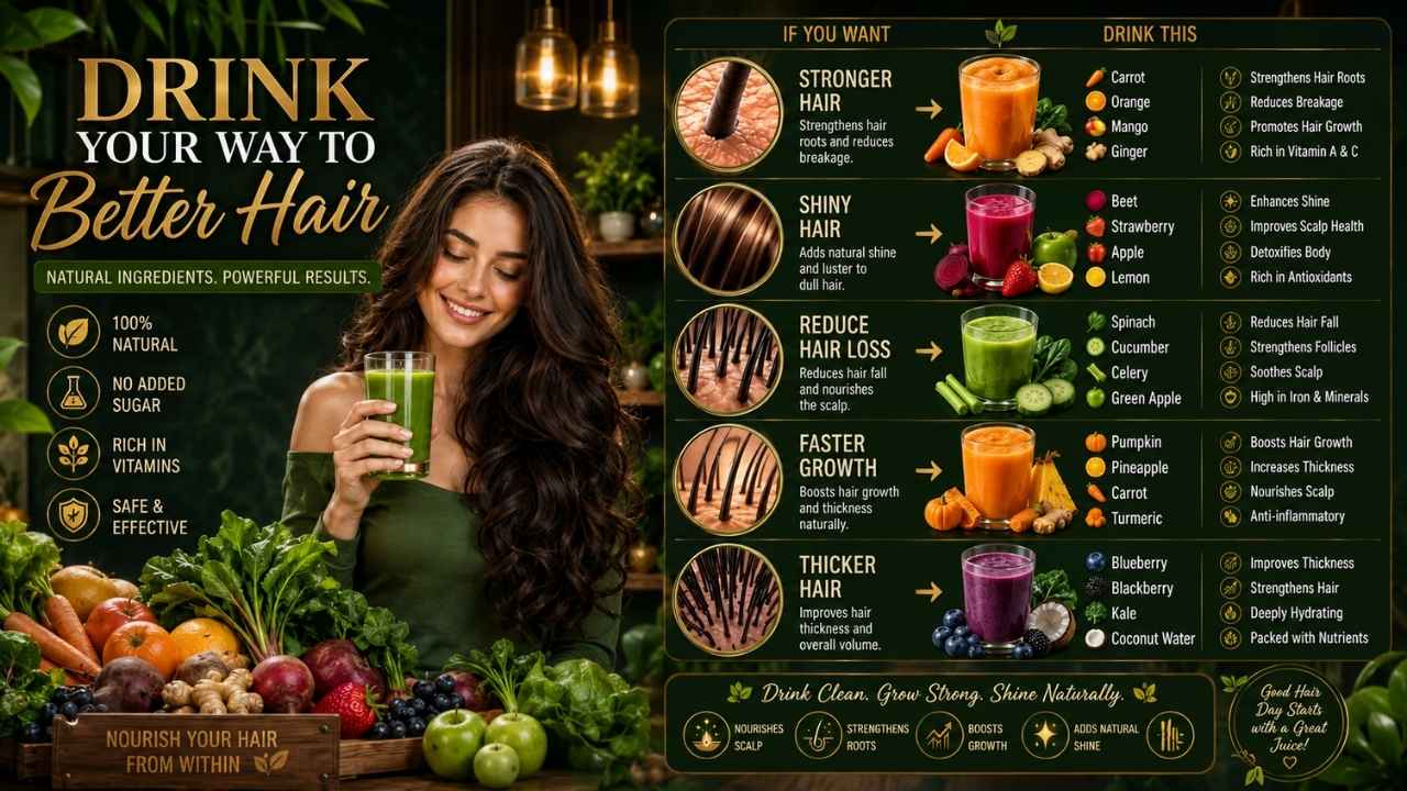 Hair Growth Drinks for Stronger & Thicker Hair | Natural Smoothies, Nutrition & Healthy Care Hair Growth Drinks for Stronger & Thicker Hair | Natural Smoothies, Nutrition & Healthy Care