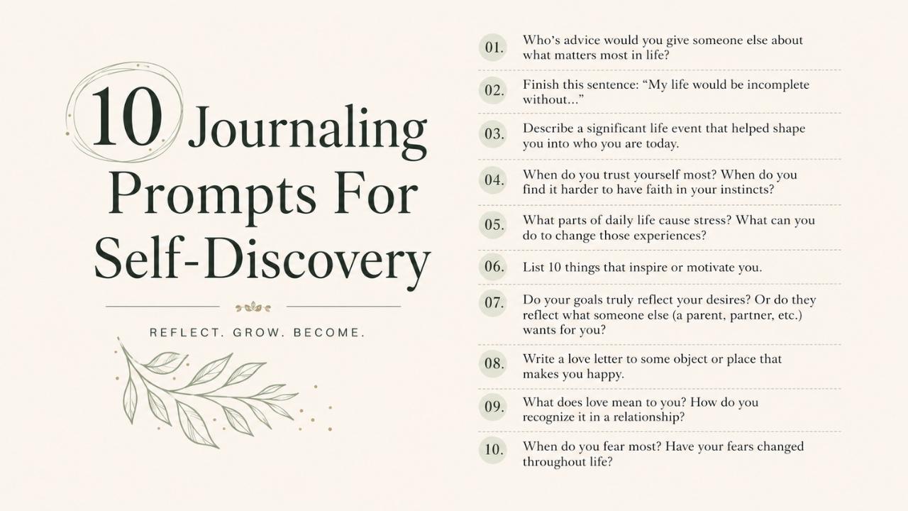 Journal Prompts for Self‑Discovery: Unlock Inner Growth, Reflection, and Personal Transformation