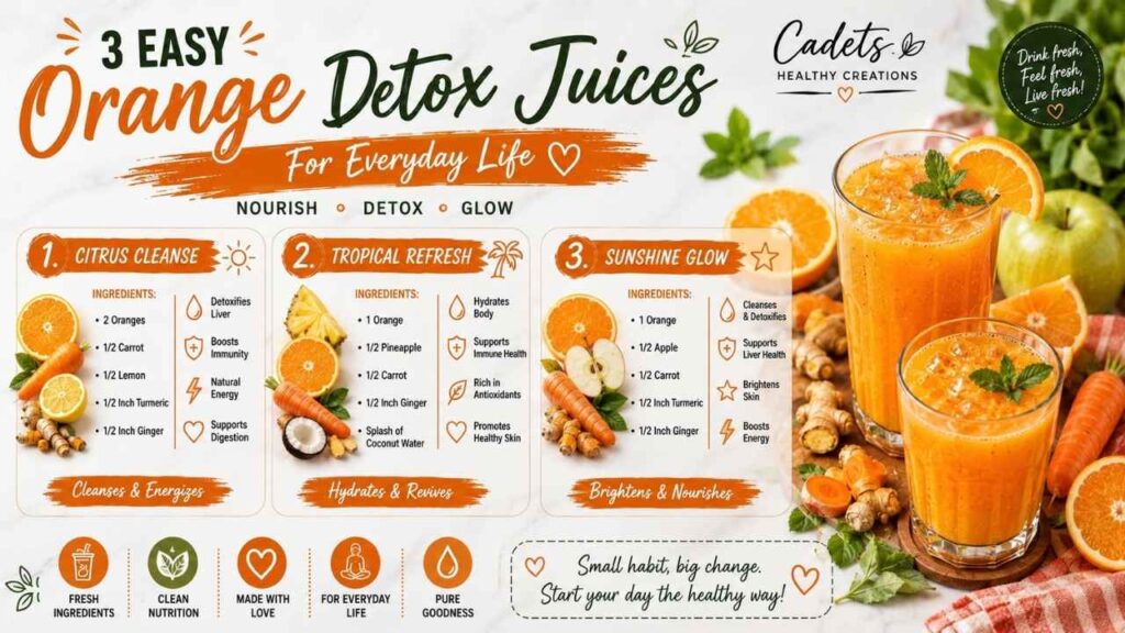 Orange Detox Juice Recipe | Refreshing Healthy Drink for Cleansing, Energy & Wellness