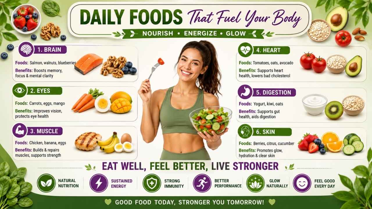 Daily Foods That Fuel Your Body | Healthy Nutrition Guide for Energy and Wellness