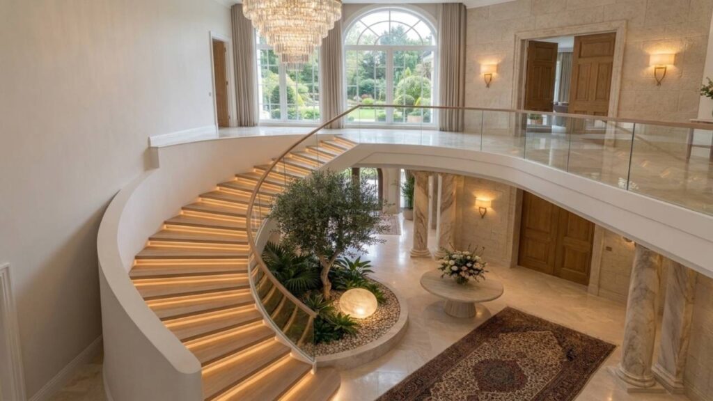 Luxury Curved Staircase Ideas 2026 Modern Floating Staircase Design Inspiration for Elegant Homes