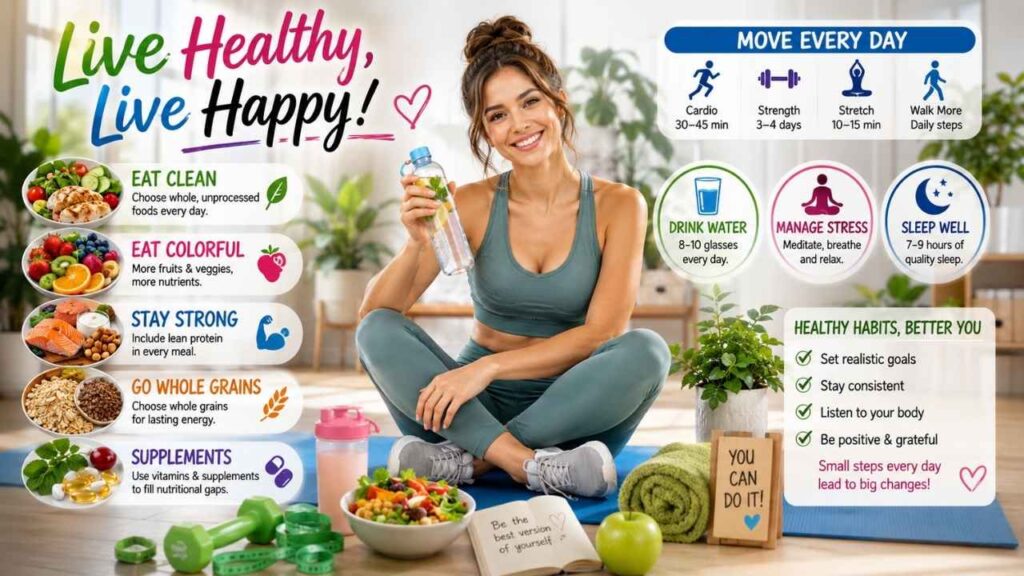 Healthy Lifestyle Essentials | Daily Habits for a Fit & Happy Life, Energy & Wellness